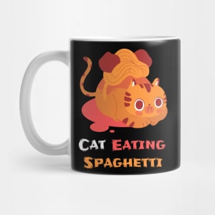Cat Eating Spaghetti Mug